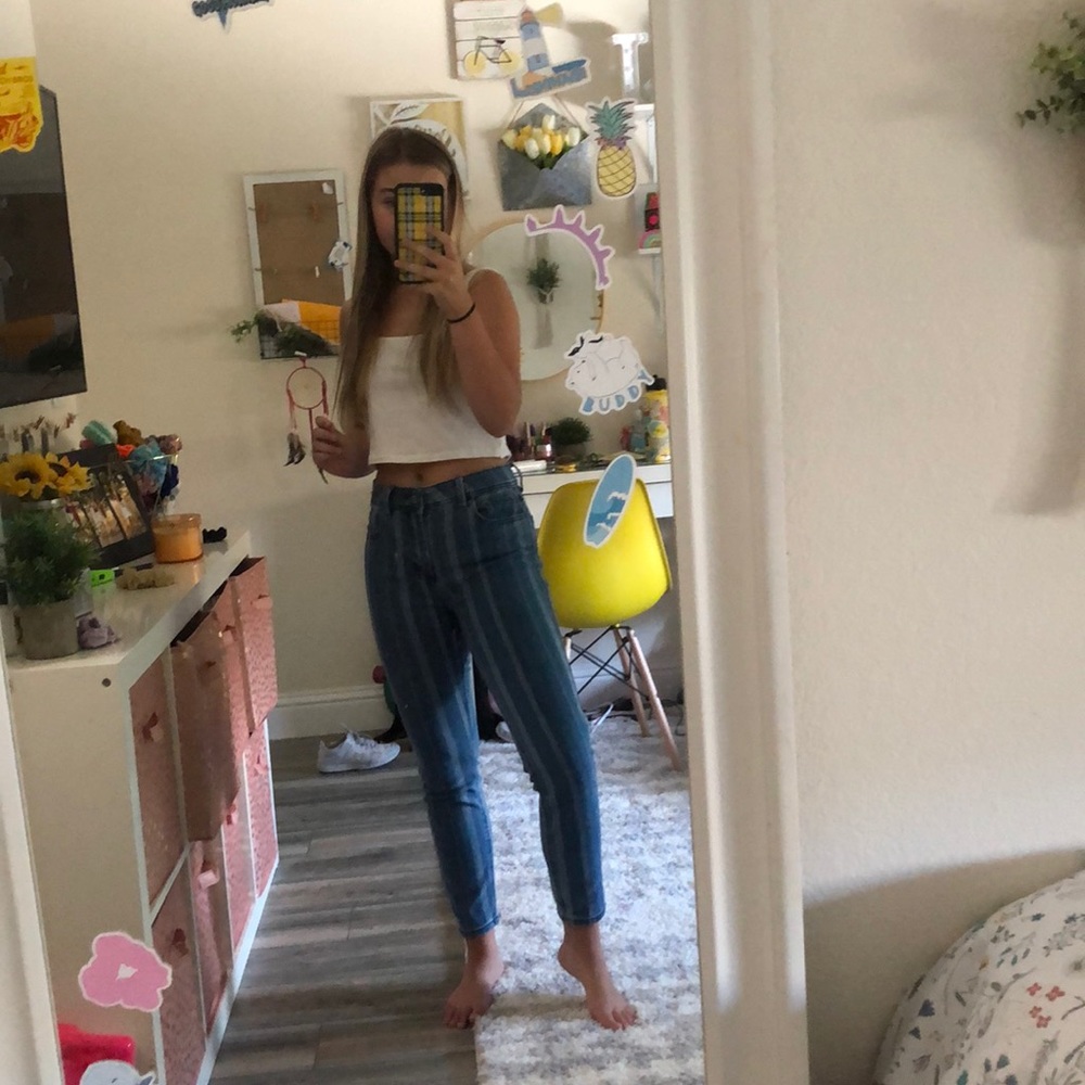 Striped jeans